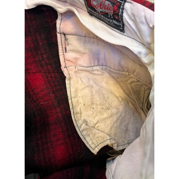 Vintage 1940s Woolrich Mens Plaid Wool Hunting Pants 40 x 31 Red Black Workwear - Picture 7 of 8